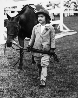 A very young jackie bouvier kennedy onassis with a pony.jpg